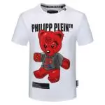 philipp plein t-shirt cut round neck teddybeer qp logo white